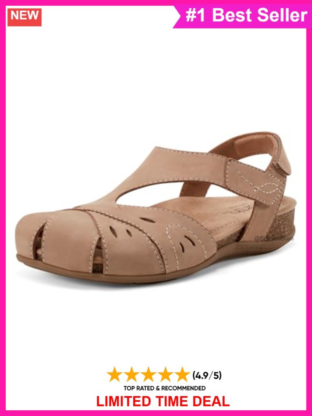 Earth Birdine Leather Closed Toe Fisherman Sandals Memory Foam